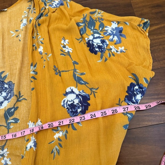Moral Fiber Women's Fall Floral Kimono Wrap‎ Cardigan Size M Boho Beachy - Picture 9 of 10